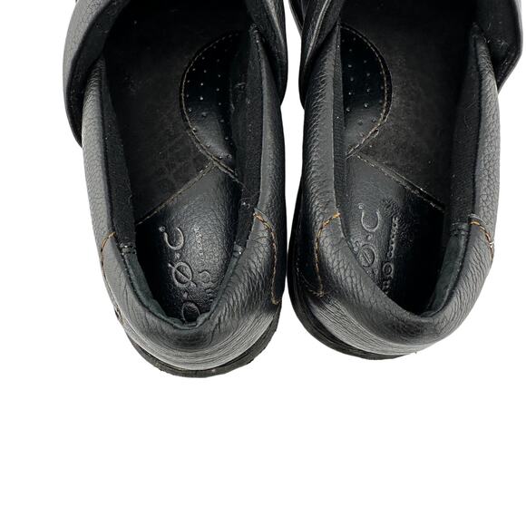 BOC Born Concept Shoes Womens 9M Peggy Clogs Black Leather Comfort Low - Picture 5 of 6